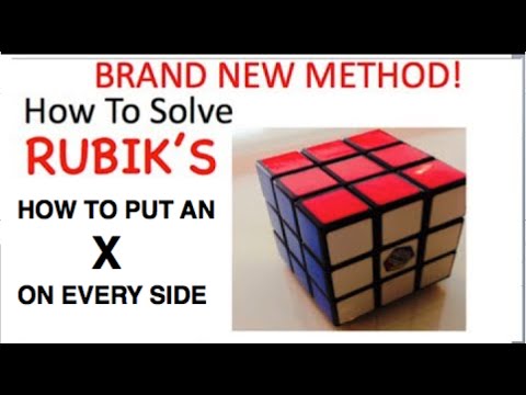 Part of a video titled Rubik's Cube - How To Put an X on Every Side - (1 of 3) - YouTube