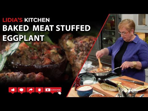 Baked Meat Stuffed Eggplant