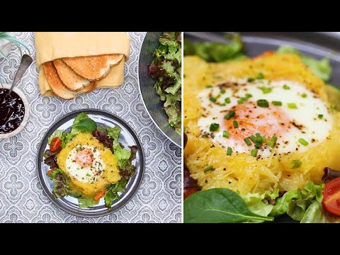Spaghetti Squash Egg Nests