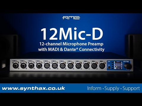 RME 12Mic-D Overview - 12 channel Microphone Preamp with MADI and Dante Audio Network Connectivity