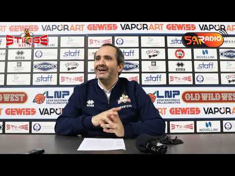 Post-partita Staff Mantova - Assigeco Piacenza coi coach Di Carlo e Salieri e Bonacini