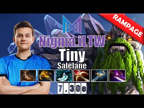 Tiny Safelane | Nigma.iLTW | BROKEN TINY CARRY EZ RAMPAGE | 7.30e Gameplay Highlights