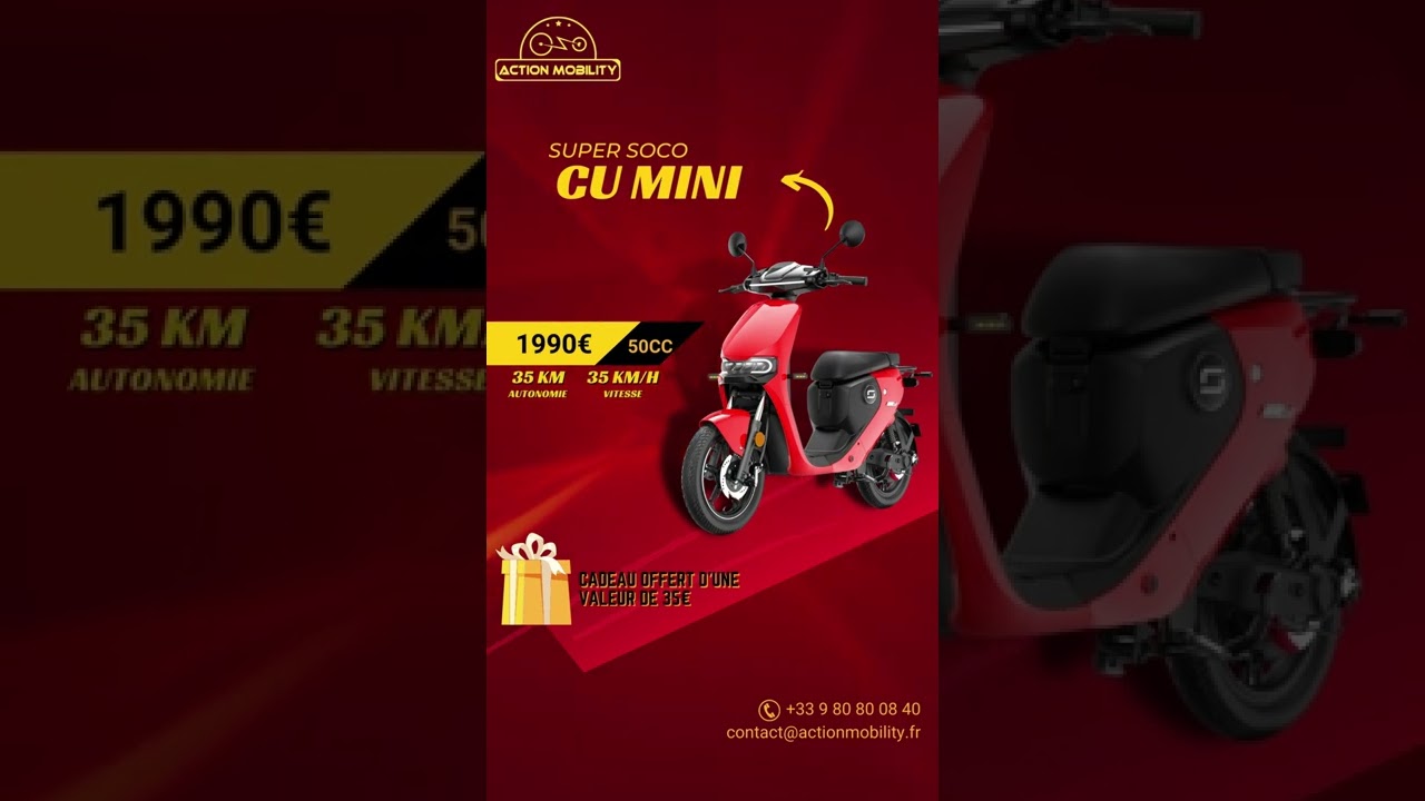 SOCO CU MINI NEUF ✅ Garantie 2 ans ✅ Paiement jusqu'a 10X
