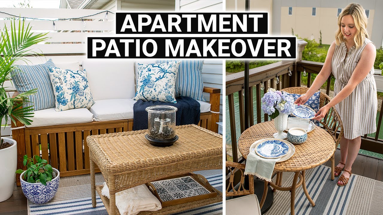 EXTREME BALCONY MAKEOVER☀️ *Renter-Friendly* small patio DIY transformation