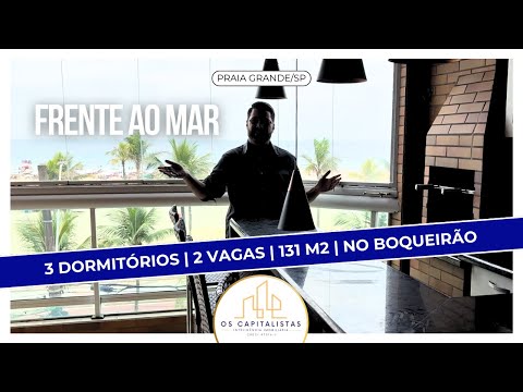 Oceanfront | 3-bedroom apartment with 2 suites | 2 parking spaces in Boqueirão