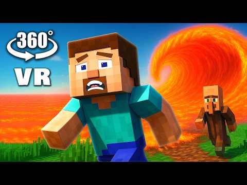 VR 360° LAVA TSUNAMI (Minecraft Animation)