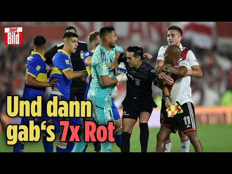 Argentinien: Derby zwischen River Plate und Boca Juniors eskaliert total | Highlights