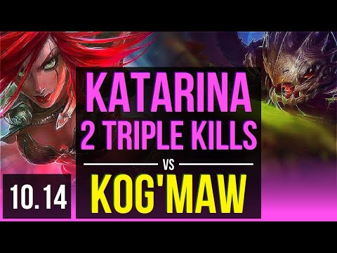 KATARINA vs KOG'MAW (MID) | Rank 3 Katarina, 2.0M mastery points, Legendary | BR Challenger | v10.14