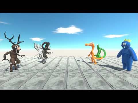 Team the ram Vs team Rainbow Friends Orange - Animal Revolt Battle Simulator