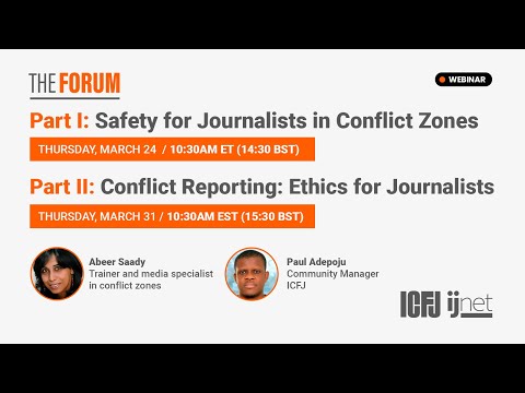 Safety tips for journalists in conflict zones | International Journalists' Network