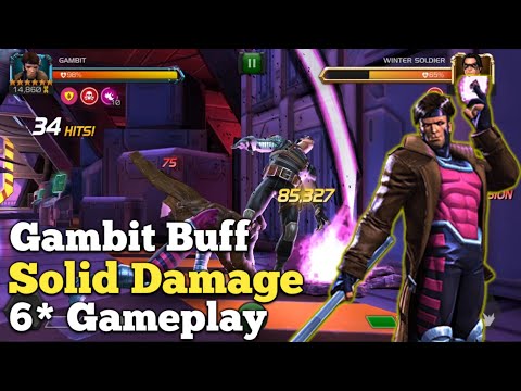 Gambit Buff! Solid Damage, Suicide Friendly and Thorns/Korg Counter! | 6 Star Gambit Gameplay | MCOC