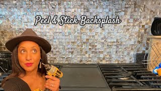 Easy DIY Peel and Stick Tile Backsplash