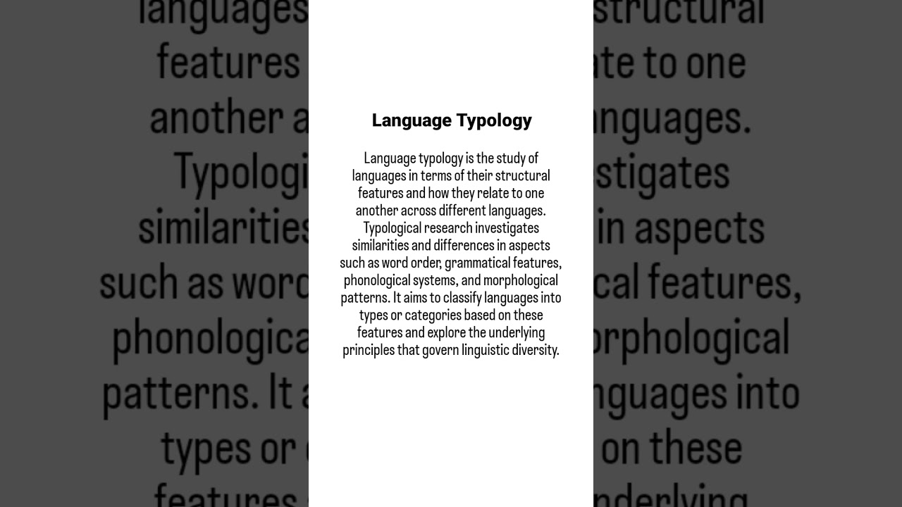 language typology. #linguistics #english #englishlinguistics #languageandlinguistics