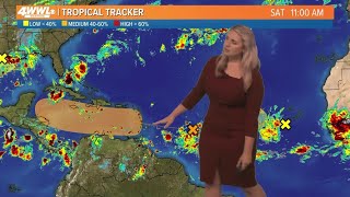 Saturday 10am Tropical Update: Disturbance keeps Gulf Coast rainy this weekend
