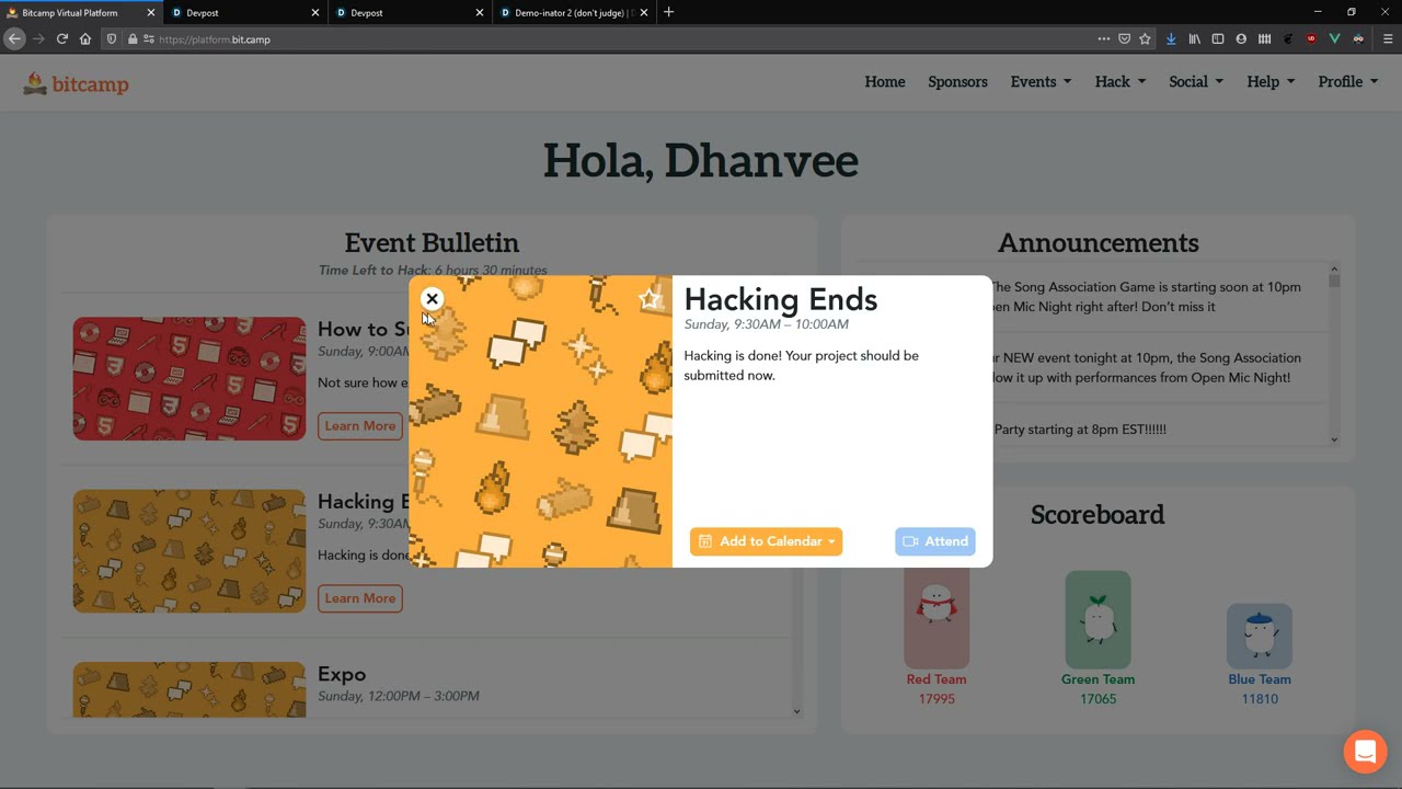 Bitcamp 2021: How do I submit my hack?