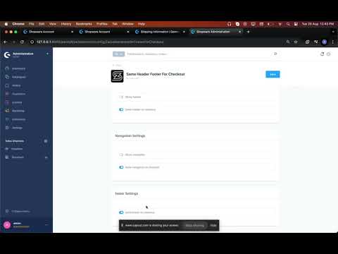 Same Header Footer On Checkout + Sticky Header + Sticky Menu #plugins #shopware #development
