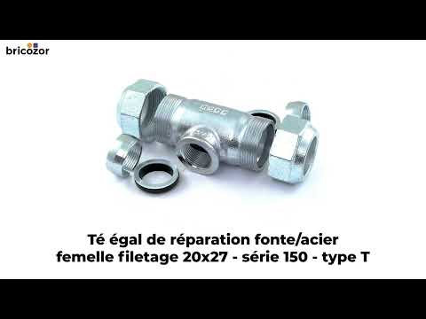 Té égal de réparation fonte pour tube acier Femelle - série 150 - type T GEBO