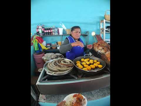 COMPRANDO RICO HORNEADO EN EL MERCADO DEL CANTÓN DELEG PROVINCIA DEL CAÑAR ECUADOR TURISMO 🏙️
