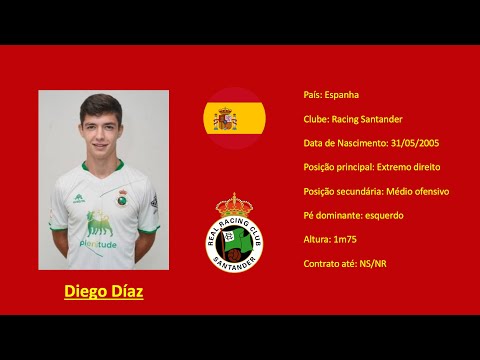 Diego Díaz (Racing Santander | Spain) footage vs Sporting Gijon U19