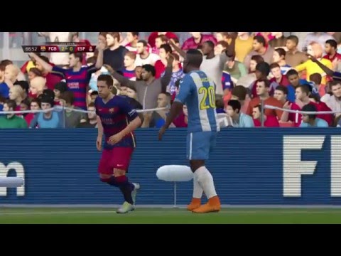 FIFA 16 Liga BBVA  FC Barcelona - RCD Espanyol J37