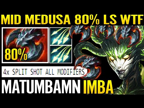 🔥 SECRET Matumbaman 80% LifeSteal MID Medusa Cancer Counter Chaos Knight 7.29 Dota 2 Pro Carry