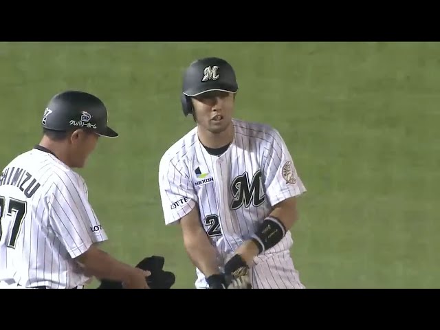 【2回裏】マリーンズ・根元 左中間への先制タイムリー3ベースヒット!! 2016/8/30 M-Bs
