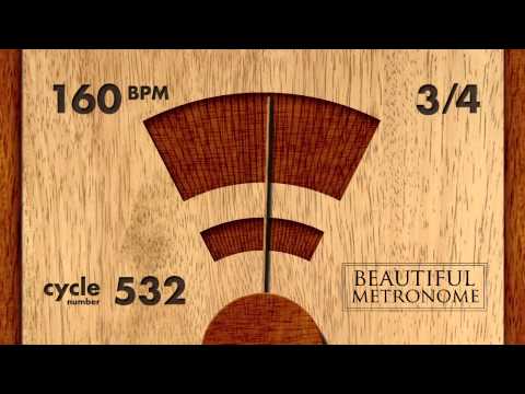 160 BPM 3/4 Wood Metronome HD