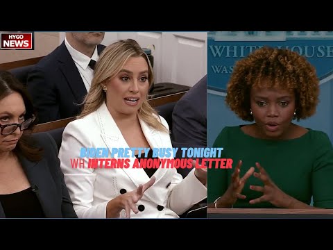 KJP: White House interns cease-fire anonymous letter, reprimanded? Why Act In Good Faith On Border?