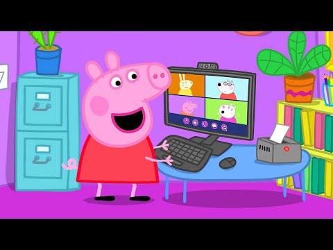 Caos nas Chamadas de Vídeo | Contos da Peppa Pig
