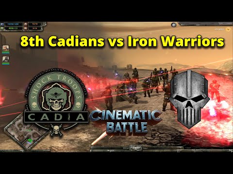 8th Cadians vs Iron Warriors - Epic Cinematic Battle - Dawn of War Definitive Edition