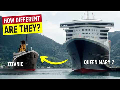 Thumbnail for Queen Mary 2 vs. Titanic - How the BIGGEST Liners of their day compare?