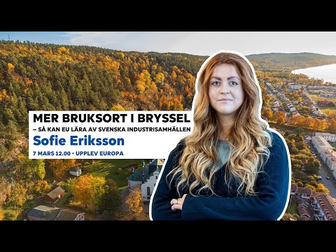 Öppna föreläsningar: Mer bruksort i Bryssel – Sofie Eriksson