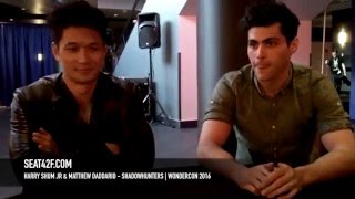 Harry Shum Jr & Matthew Daddario Shadowhunters WonderCon 2016 Interview