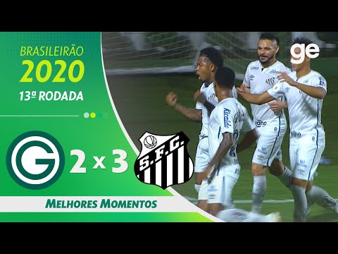 Gols e lances de Goiás x Santos