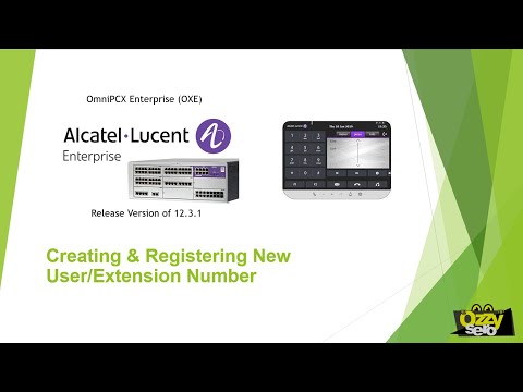 Creating & Registering new User in Alcatel OmniPCX Enterprise (OXE) PABX | Ozzysero