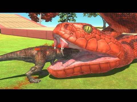 Baby T-REX vs Giant Reptiles vs Giant Titanoboa Snake - Animal Revolt Battle Simulator