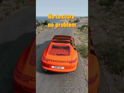 No textures, no problem #shorts #beach #porsche #texture #jump #beamng #beamngdrive #crash