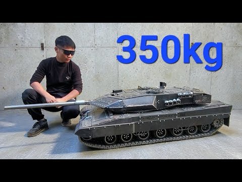 Homemade tank 1/6, full video, 350kg, full metal| rc action homemade