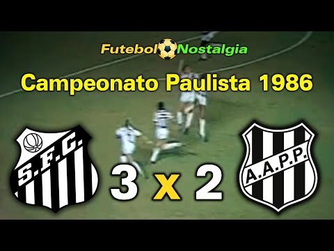 Santos 3 x 2 Ponte Preta - 23-04-1986 ( Campeonato Paulista )
