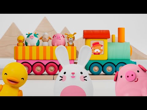 Animales en el tren - Chu! Chu! | Canciones Infantiles 🌈 Pim Pam Pino