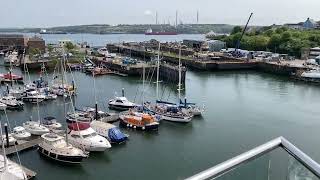 View from Ty Hotel balcony at Milford Haven, Pembrokeshire