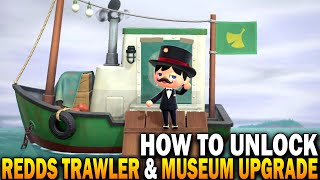 How To Unlock Redds Treasure Trawler & Museum Art Upgrade! Animal Crossing New Horizons 1.2.0 Update