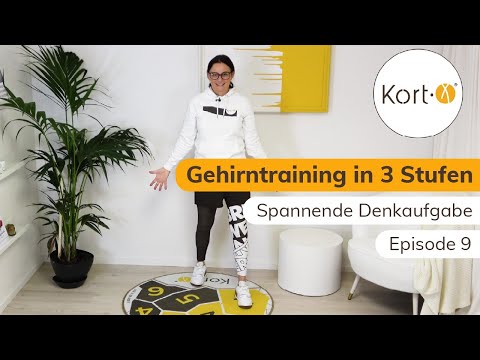 3 Stufen einer Kort.X Gehirntraining Übung mit kognitiver Herausforderung am Schluss!