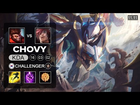 HLE Chovy Sett Top vs Wukong - KR Challenger Patch 11.11