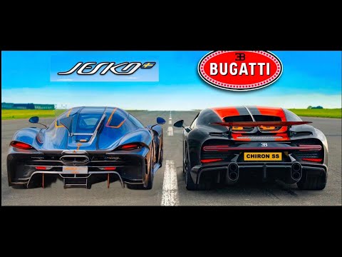 Bugatti Chiron Super Sport Vs Koenigsegg Jesko Absolut 1/2 Mile Rolling Race Top Speeds