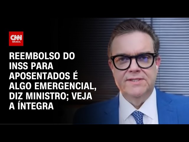 Ministro: Reembolso do INSS para aposentados é algo emergencial; veja a íntegra | CNN PRIME TIME