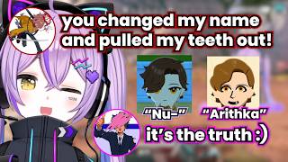 Shinomiya Runa and Sqla ragebait Arisaka using with thier TomodachiLife characters