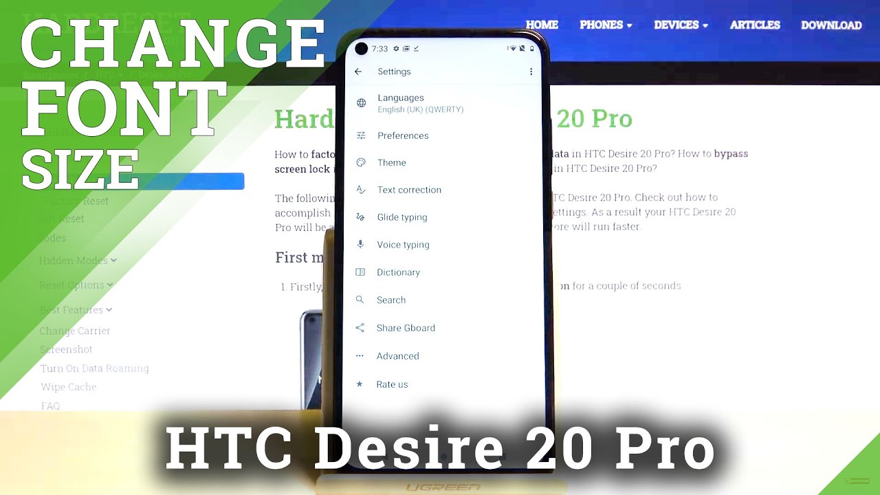 How to Change Size of Text in HTC Desire 20 Pro – Set Up Different Font Size