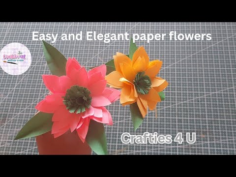 Easy and Elegant Paper Flower Making #Diy #paper flowers 