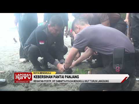 Bersama Mahasiswa, Samapta Polda Bersih Pantai 